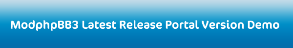 ModphpBB3 Latest Version Portal Demo